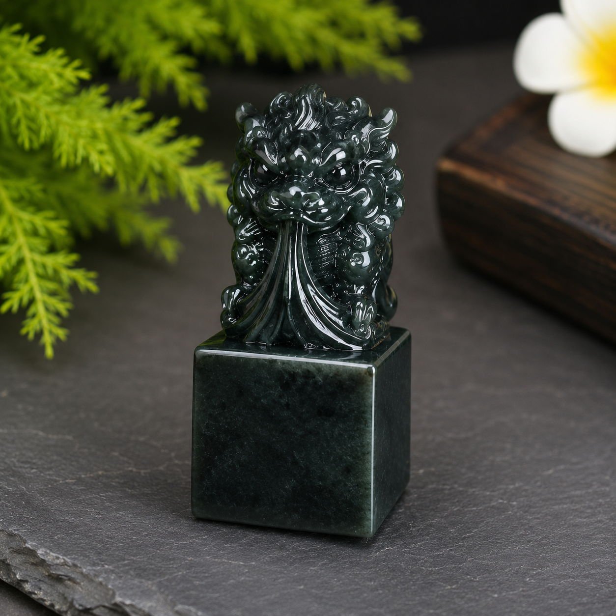 Qing Hotan Jade Seal | 青玉和田玉印章