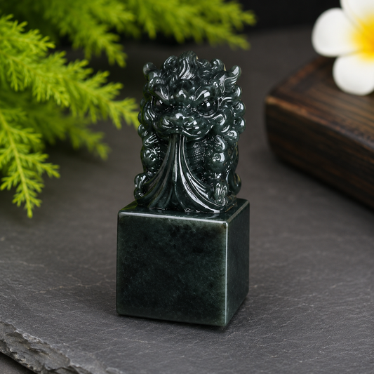 Qing Hotan Jade Seal | 青玉和田玉印章