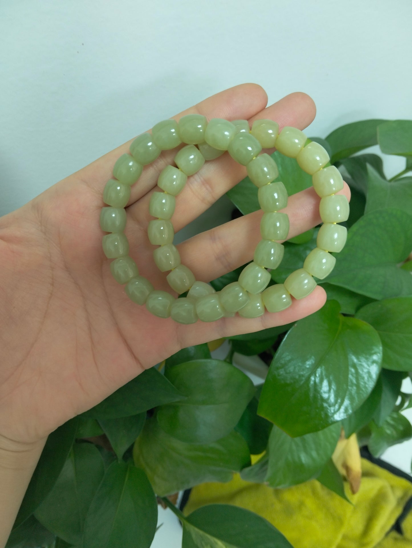 Qing Shui Hotan Jade Bracelet | 晴水和田玉手串
