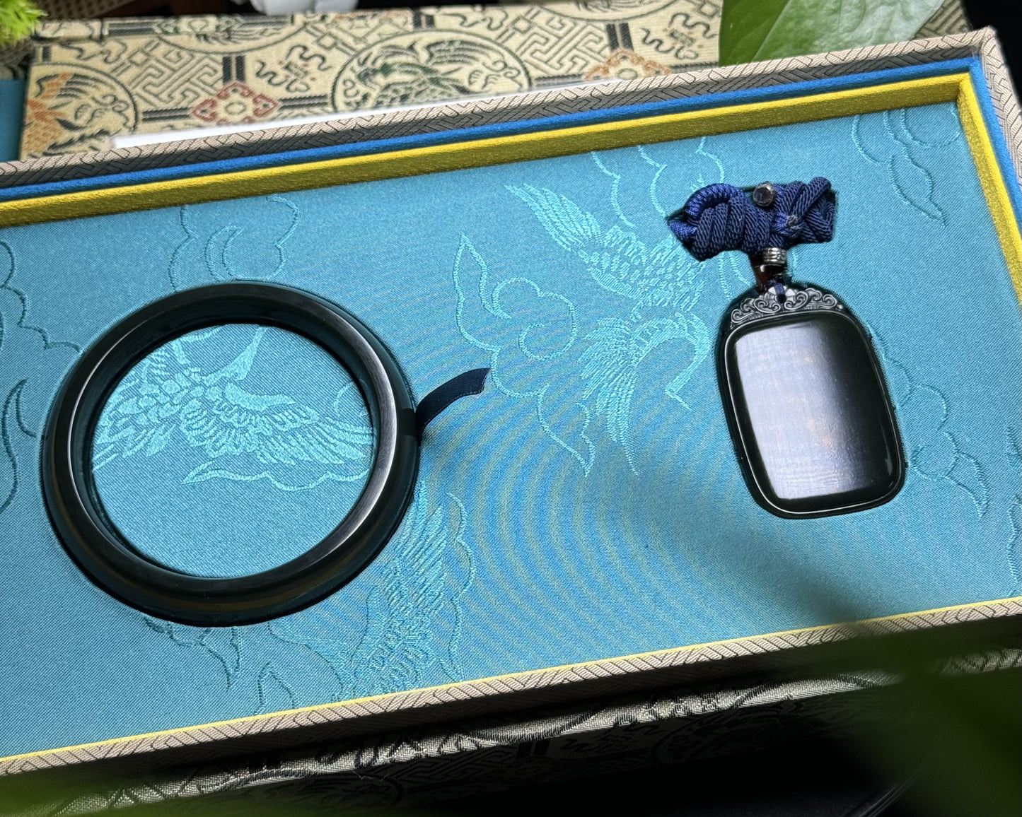 Black-Green Hotan Jade Gift Set | 黑青和田玉礼盒