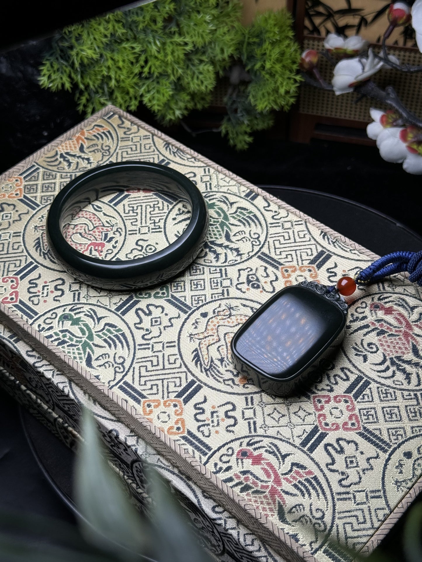 Black-Green Hotan Jade Gift Set | 黑青和田玉礼盒