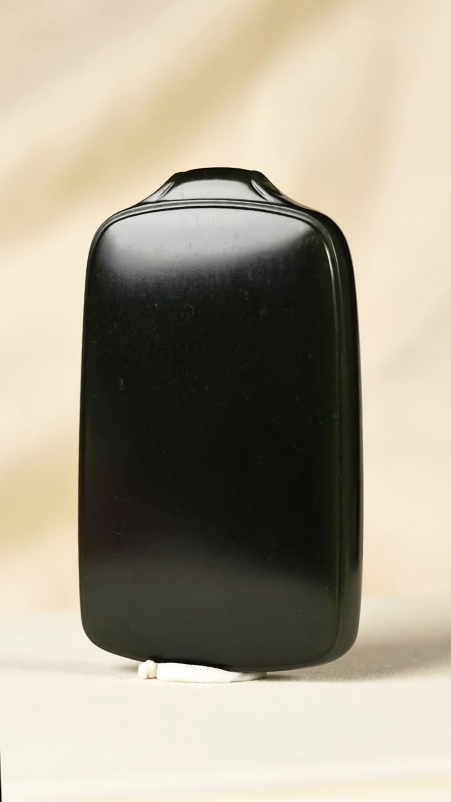 Black-Green Hotan Jade Plaque | 黑青和田玉无事牌